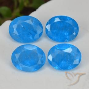 1.43 ct natürliche Intensives Blau Apatit-Edelsteine, Oval, VS-SI
