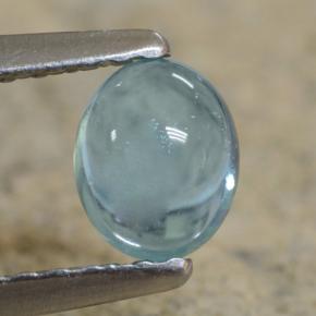 0,51 ctw natürlicher blauer Apatit, Oval Schliff, Transparent