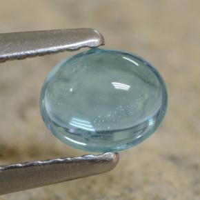 0,51 ctw natürlicher blauer Apatit, Oval Schliff, Transparent