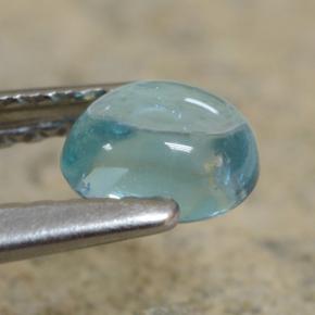 0,51 ctw natürlicher blauer Apatit, Oval Schliff, Transparent