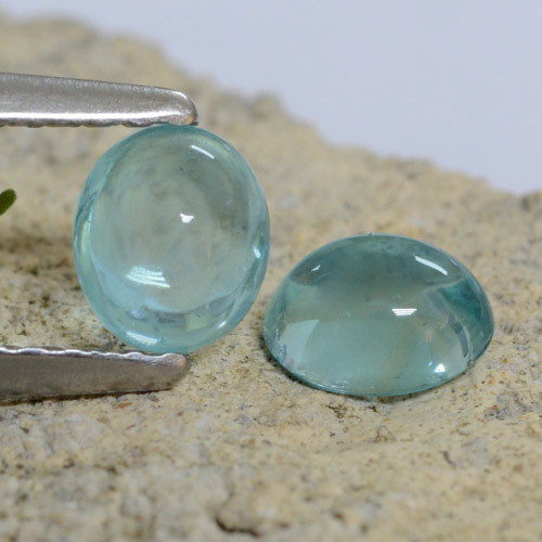 0,84 ct natürliche Baby blau Apatit-Edelsteine, Oval Schliff, Transparent