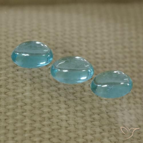 1.43ctw Natürlicher Wasserblau Apatit, Oval, Transparent