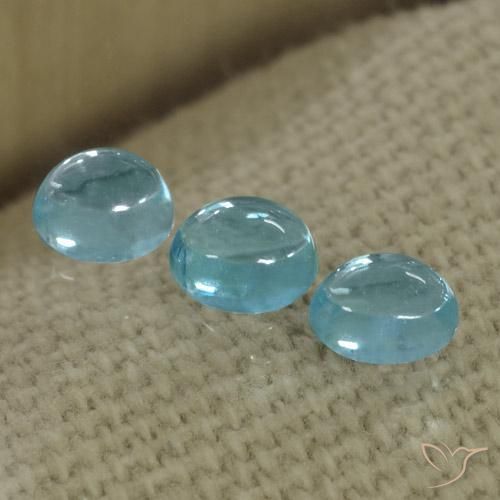 1.43ctw Natürlicher Wasserblau Apatit, Oval, Transparent