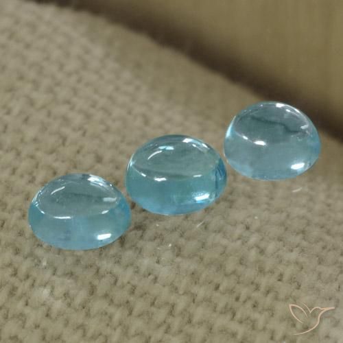 1.43 ct natürliche Wasserblau Apatit-Edelsteine, Oval, Transparent