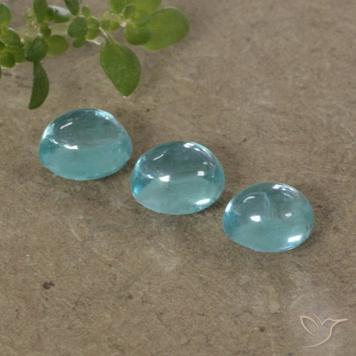 1.26ctw Natürlicher Olympisches Blau Apatit, Oval, Transparent