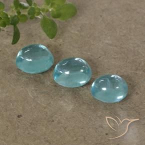1.26 ct natürliche Olympisches Blau Apatit-Edelsteine, Oval, Transparent