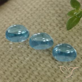 1.32 ct natürliche Mittel-Hellblau Grün Apatit-Edelsteine, Oval, Transparent
