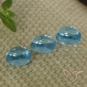 1.32 ct natürliche Mittel-Hellblau Grün Apatit-Edelsteine, Oval, Transparent