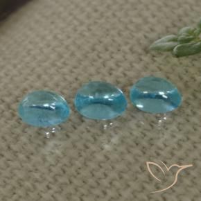 1.02 ct natürliche Blau Apatit-Edelsteine, Oval, Transparent
