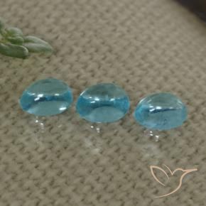 1.02 ct natürliche Blau Apatit-Edelsteine, Oval, Transparent