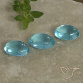 1,32 ct natürliche blauer Apatit-Edelsteine, Oval Schliff, Transparent
