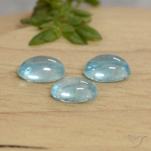 1.50ctw Natürlicher hellblau Apatit, Oval, Transparent