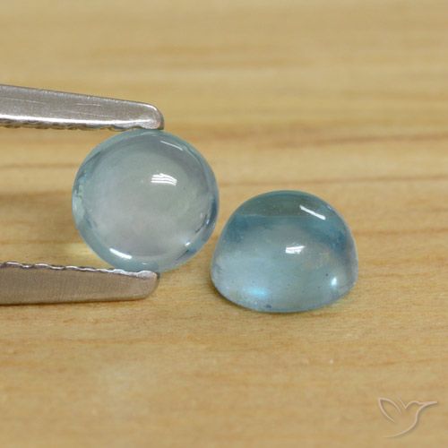 0.81ctw Natürlicher Baby blau Apatit, Runden, Transparent