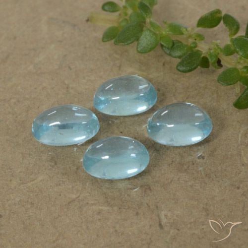 1.37ctw Natürlicher Hellgrünliches Blau Apatit, Oval, Transparent