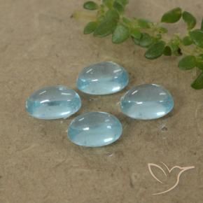1.37 ct natürliche Hellgrünliches Blau Apatit-Edelsteine, Oval, Transparent