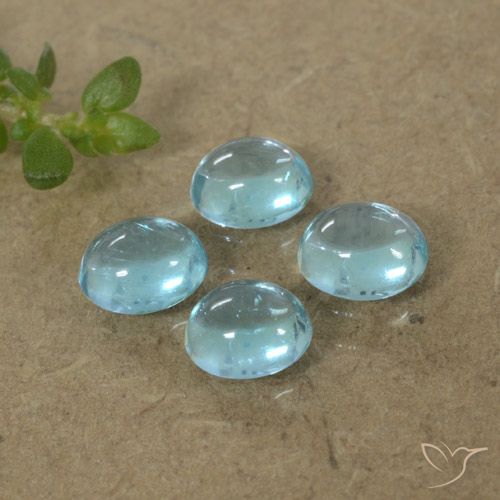 1.50ctw Natürlicher hellblau Apatit, Oval, Transparent