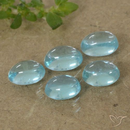 1.54ctw Natürlicher Blau Apatit, Oval, Transparent