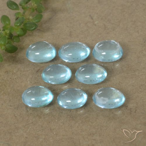 2.08ctw Natürlicher hellblau Apatit, Oval, Transparent