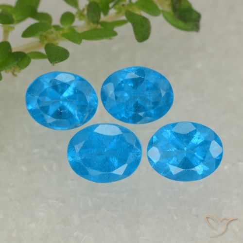 1.57ctw Natürlicher Tiefes Azur Apatit, Oval, VS-SI