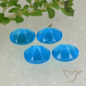 1.57 ct natürliche Tiefes Azur Apatit-Edelsteine, Oval, VS-SI