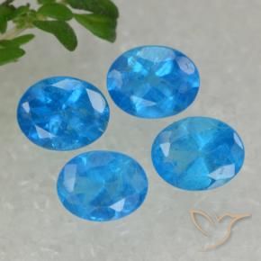 1.57 ct natürliche Intensives Blau Apatit-Edelsteine, Oval, VS-SI