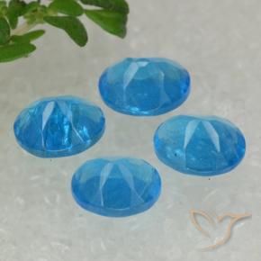 1.57 ct natürliche Intensives Blau Apatit-Edelsteine, Oval, VS-SI