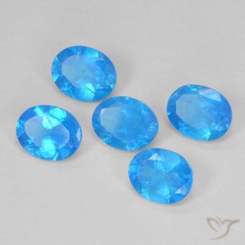 1,82 ct natürliche blauer Apatit-Edelsteine, Oval Schliff, VS-SI
