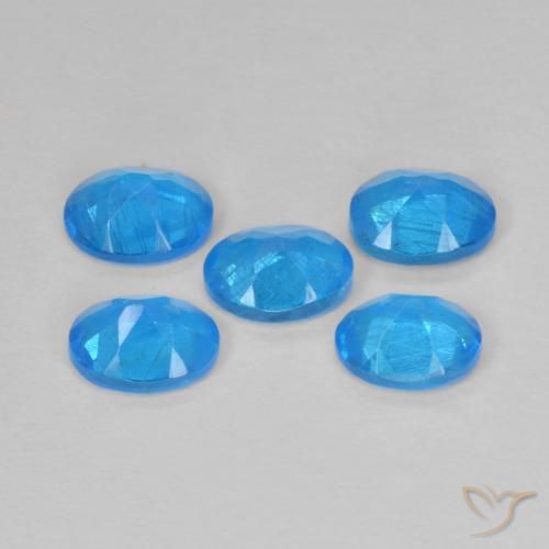 1,82 ct natürliche blauer Apatit-Edelsteine, Oval Schliff, VS-SI