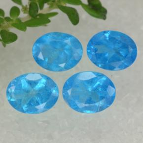 1.43 ct natürliche Blau Apatit-Edelsteine, Oval Schliff, VS-SI