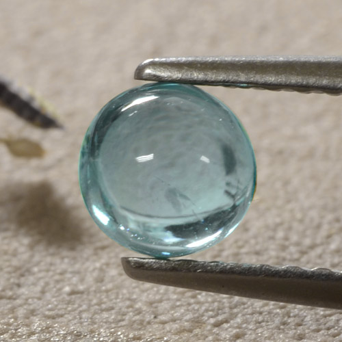 9,17 ctw natürlicher Mittelblaues Grün Apatit, Rund Schliff, Transparent