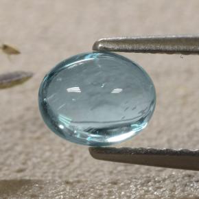 0,94 ctw natürlicher blauer Apatit, Oval Schliff, Transparent