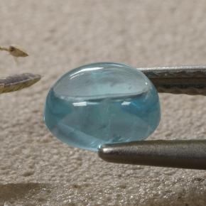 0,94 ctw natürlicher blauer Apatit, Oval Schliff, Transparent