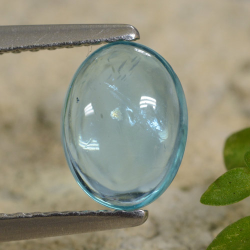 1,07 ctw natürlicher blauer Apatit, Oval Schliff, Transparent