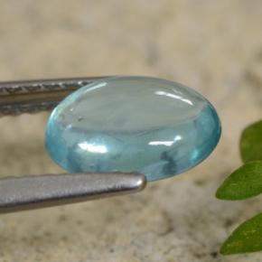 1,07 ctw natürlicher blauer Apatit, Oval Schliff, Transparent