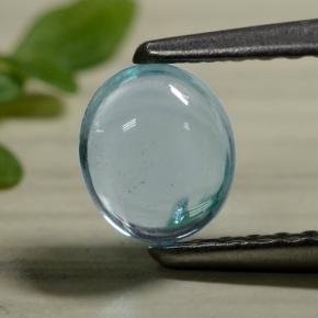 0,58 ctw natürlicher blauer Apatit, Oval Schliff, Transparent