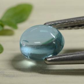 0,58 ctw natürlicher blauer Apatit, Oval Schliff, Transparent