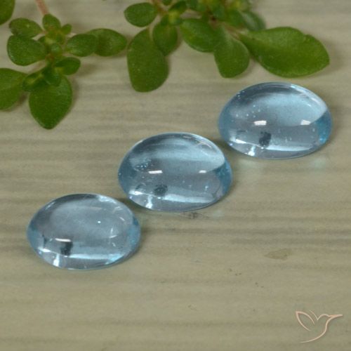1.54ctw Natürlicher hellblau Apatit, Oval, Transparent