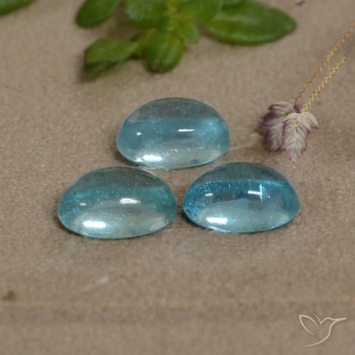 1.75ctw Natürlicher Blau Apatit, Oval, Transparent