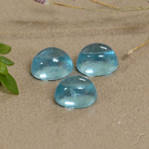 1.78ctw Natürlicher Mittelblau Apatit, Oval, Transparent