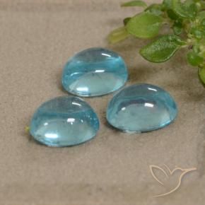 2.18 ct natürliche hellblau Apatit-Edelsteine, Oval, Transparent