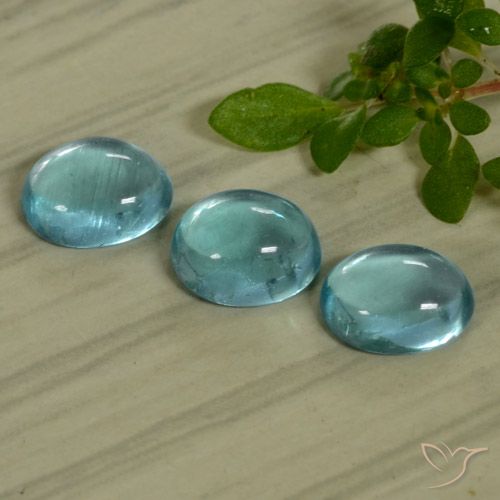 1.82ctw Natürlicher hellblau Apatit, Oval, Transparent