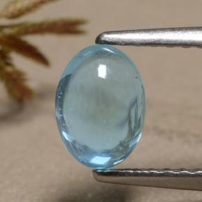 0,92 ctw natürlicher blauer Apatit, Oval Schliff, Transparent