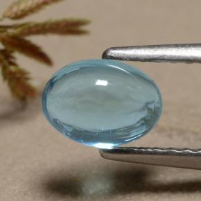 0,92 ctw natürlicher blauer Apatit, Oval Schliff, Transparent