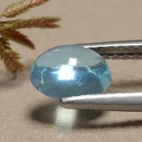 0,92 ctw natürlicher blauer Apatit, Oval Schliff, Transparent