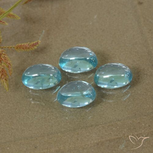 2.07ctw Natürlicher hellblau Apatit, Oval, Transparent