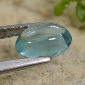 0,83 ctw natürlicher türkiser Apatit, Oval Schliff, Transparent