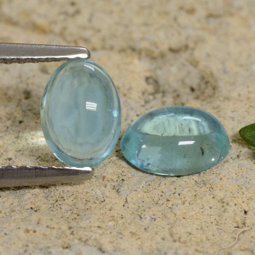 1.70ctw Natürlicher Blaugrüner Ton Apatit, Oval, Transparent