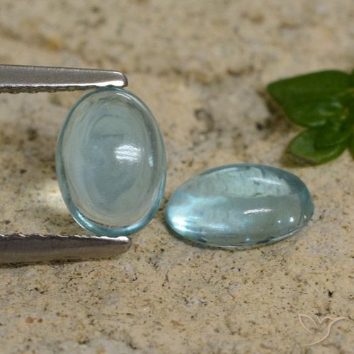 1.44ctw Natürlicher Blasses Blaugrün Apatit, Oval, Transparent
