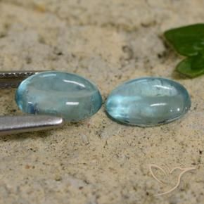 1.44 ct natürliche Blasses Blaugrün Apatit-Edelsteine, Oval, Transparent
