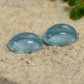 1.08 ct natürliche Blasses Blaugrün Apatit-Edelsteine, Oval, Transparent